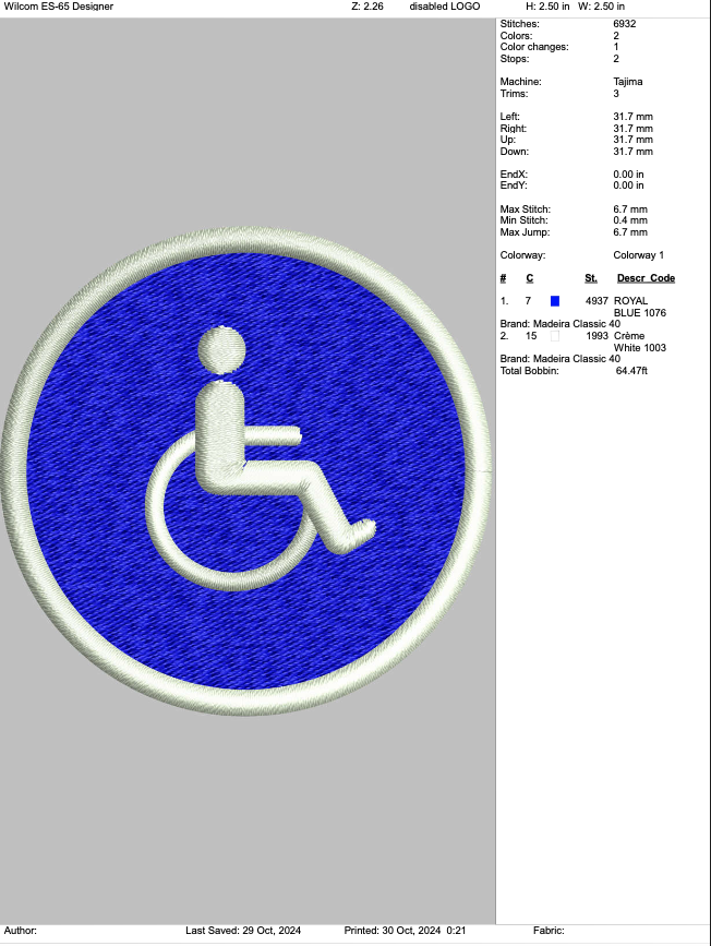 handicap patch handicap patch